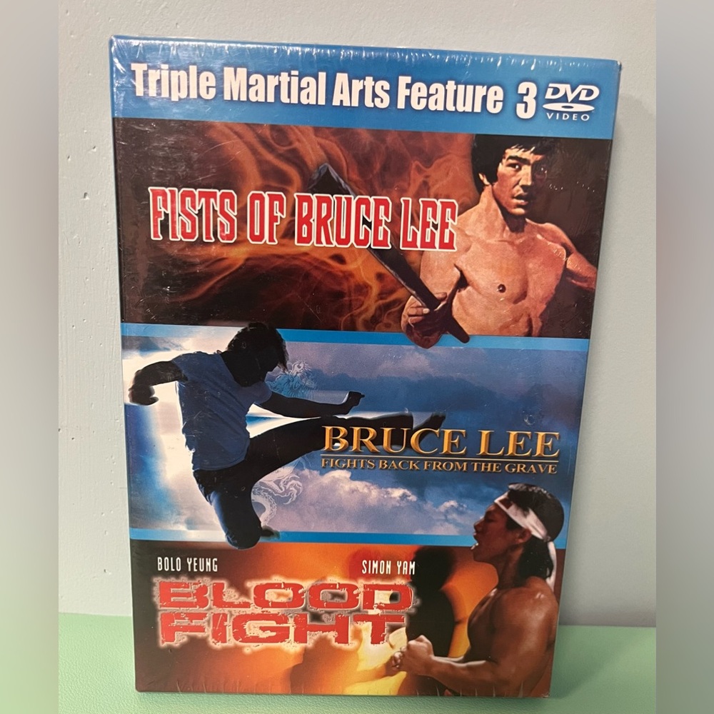 Triple Martial Arts Feature 3 DVDs, Bruce Lee, Bolo Yeung, Simon Yam, New